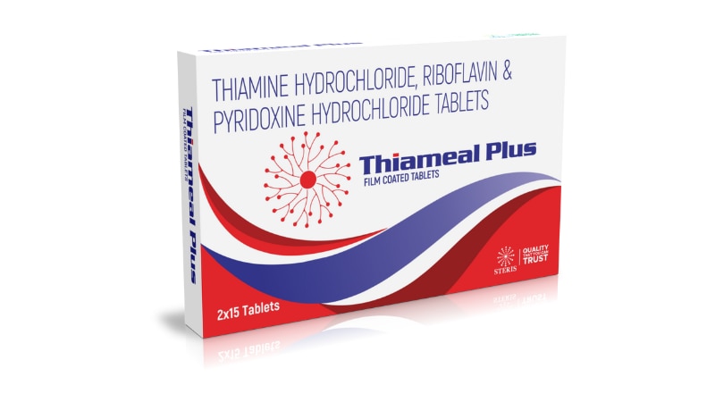 THIAMEAL PLUS is a high-quality multivitamin formulation that combines Thiamine Hydrochloride (Vitamin B1), Riboflavin (Vitamin B2), and Pyridoxine Hydrochloride (Vitamin B6). These essential B-complex vitamins play a crucial role in maintaining energy levels, supporting nerve function, and promoting overall metabolic health. Manufactured by Steris Healthcare, THIAMEAL PLUS provides an effective supplement to prevent and manage deficiencies caused by poor nutrition, certain illnesses, or increased physiological demand.
This combination of vitamins helps the body convert carbohydrates into energy, supports healthy brain and nerve functions, and maintains the proper functioning of muscles and heart. THIAMEAL PLUS is particularly beneficial for individuals suffering from chronic fatigue, neuropathy, or vitamin B deficiency syndromes.
Uses of Thiamine Hydrochloride, Riboflavin, and Pyridoxine Hydrochloride Tablets
THIAMEAL PLUS is prescribed for multiple therapeutic and preventive purposes, including:
Treatment of Vitamin B Deficiencies – Corrects deficiency of B1, B2, and B6 caused by poor diet, chronic illness, or alcoholism.
Neuropathy Management – Supports nerve health and is used as adjunct therapy in peripheral neuropathy and diabetic neuropathy.
Fatigue and Weakness – Enhances energy production by improving carbohydrate metabolism.
Metabolic Support – Aids in the breakdown and utilization of fats, proteins, and carbohydrates.
Cardiovascular Health – Helps maintain proper cardiac muscle function and reduces fatigue-related cardiac strain.
Skin, Hair, and Eye Health – Promotes healthy skin, vision, and hair by improving cellular regeneration and repair.
Adjunct in Alcohol Withdrawal – Beneficial for patients undergoing treatment for chronic alcohol use, as alcohol interferes with B-vitamin absorption.
Benefits of THIAMEAL PLUS
Supports Nervous System Health
Thiamine, riboflavin, and pyridoxine are vital for the proper functioning of the nervous system. They enhance nerve transmission, prevent nerve inflammation, and reduce the symptoms of neuropathy.
Boosts Energy Production
These vitamins act as cofactors in the conversion of food into energy, helping to combat fatigue and weakness.
Improves Brain Function
Pyridoxine supports neurotransmitter synthesis, improving mood, focus, and cognitive performance.
Enhances Skin and Eye Health
Riboflavin promotes tissue repair, maintains healthy skin, and supports normal vision by reducing eye strain.
Promotes Heart and Muscle Health
Thiamine supports cardiac muscle function and aids in the prevention of complications associated with vitamin B1 deficiency, such as beriberi.
Boosts Immunity
Adequate levels of B vitamins enhance immune cell function and improve the body’s defense mechanisms.
Helps in Alcohol Withdrawal Support
Regular supplementation aids in restoring vitamin B levels depleted by chronic alcohol intake, thus improving nerve and brain health.
Dosage of Thiamine Hydrochloride, Riboflavin, and Pyridoxine Hydrochloride Tablets
The dosage of THIAMEAL PLUS depends on the individual’s age, medical condition, and vitamin deficiency level. However, general recommendations include:
Adults: 1 tablet once daily after a meal with a full glass of water, or as directed by a healthcare professional.
Children (if prescribed): Dosage should be determined by a physician based on nutritional needs.
Important: Do not exceed the recommended dose without consulting a doctor. Overdosage of vitamins can sometimes lead to undesirable side effects.
Side Effects of Thiamine Hydrochloride, Riboflavin, and Pyridoxine Hydrochloride Tablets
THIAMEAL PLUS is generally well tolerated when taken in prescribed doses. However, some mild side effects may occur, especially if taken in excess. These may include:
Mild nausea or stomach discomfort
Headache or dizziness
Increased urination (due to water-soluble nature of B vitamins)
Bright yellow urine (a harmless effect of riboflavin)
Allergic reactions like rash, itching, or swelling (rare)
If you experience any severe allergic reactions or persistent symptoms, discontinue use and consult your healthcare provider immediately.
Precautions and Warning
Before using THIAMEAL PLUS, it’s important to follow these precautions:
Medical Consultation – Always consult your doctor before starting this supplement, especially if you have any chronic illnesses or are on other medications.
Pregnancy and Breastfeeding – While B vitamins are generally safe, consult your doctor before taking supplements during pregnancy or lactation.
Kidney or Liver Conditions – Patients with renal or hepatic impairment should use the medication under medical supervision.
Avoid Overdosage – Excessive intake of vitamin B6 for a prolonged period may cause sensory neuropathy