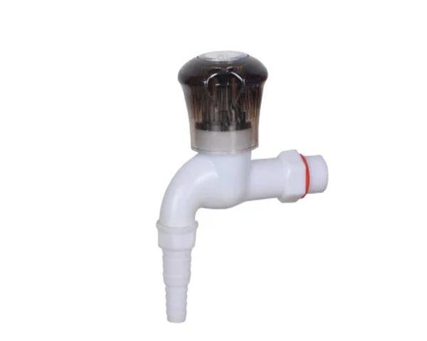 A “PVC crystal nozzle cock” refers to a type of plastic water tap, also known as a bibcock, that is typically used for connecting a hose. The “crystal” part of the name refers to the clear or transparent look of the handle. PVC bibcocks are rust-free and lightweight, making them a cost-effective option for utility areas, gardens, and washing machine connections.