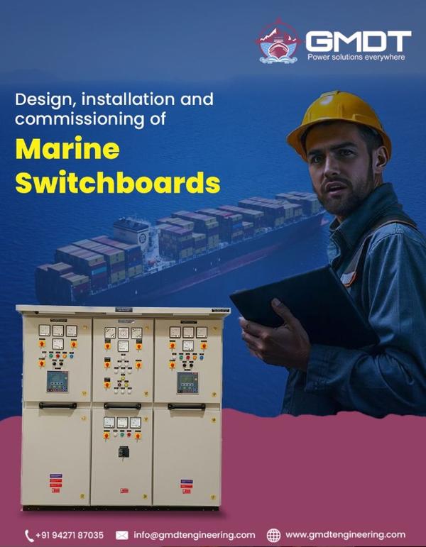 ⚓ Marine Switchboard in Africa Region | GMDT ENGINEERING🌊 Reliable Power Control Solutions for Marine and Offshore ApplicationsAt GMDT ENGINEERING, we specialize in the design, manufacture, and supply of Marine Switchboards across the Africa region, providing robust and efficient electrical control systems for ships, offshore platforms, and marine infrastructure.Our switchboards are engineered to ensure safe, reliable, and continuous power distribution even in the harshest marine environments.Built to meet IEC, ABS, and marine classification standards, GMDT’s marine switchboards are trusted for performance, safety, and durability in the African maritime sector.✅ Key Features of Marine Switchboards⚙️ High Durability & Corrosion Resistance – Built with marine-grade materials for offshore conditions.⚡ Compact & Modular Design – Saves space and simplifies maintenance onboard.🛡️ Comprehensive Protection – Short-circuit, overload, earth fault, and insulation monitoring.🌍 Complies with Global Marine Standards – IEC 60092, ABS, DNV, BV, and Lloyd’s certification.🔋 Custom Configuration – Designed for generators, shore power, or hybrid systems.🧠 Intelligent Monitoring System – Advanced microprocessor control for precise load management.🔧 User-Friendly Interface – Clear displays for voltage, current, frequency, and fault status.💡 Available in 415V / 690V Configurations – Single or double busbar arrangements.🌍 Applications of Marine Switchboards in Africa🚢 Commercial Vessels & Cargo Ships – Reliable onboard power control and distribution.🛥️ Passenger Ferries & Yachts – Safe and efficient electrical operation for comfort systems.⚓ Offshore Oil & Gas Platforms – Stable power management in critical marine operations.🏭 Shipyards & Marine Workshops – Integrated power control for ship maintenance.🌊 Ports & Harbors – Power management for cranes, pumps, and dock equipment.🔋 Navy & Defense Vessels – Rugged and dependable systems for mission-critical applications.💼 Why Choose GMDT ENGINEERING for Marine Switchboards in Africa?🌍 Experienced in Marine & Offshore Electrical Systems🧾 Certified to International Marine Standards🛠️ Custom-Built Solutions for African Marine Conditions🔧 Complete Support – Design, Supply, Installation, and Commissioning📡 24/7 Technical & Maintenance Support Across Africa🚀 Powering Africa’s Marine Industry with Reliable Electrical SolutionsWith GMDT ENGINEERING Marine Switchboards, experience seamless power distribution, operational safety, and long-term reliability for all marine and offshore applications.We proudly serve customers across Nigeria, Ghana, Kenya, Tanzania, South Africa, Angola, Egypt, and the entire African coastline.📦 Supply | 🏗️ Installation | ⚙️ Commissioning | 🔄 AMC & Maintenance Services