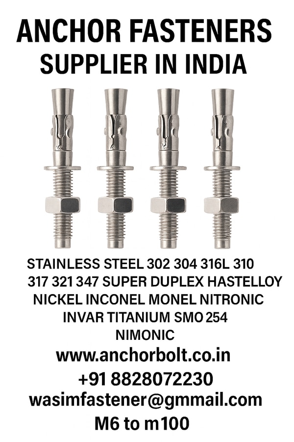 SS Anchor FastenersSS 304 Anchor FastenerSS 316 Anchor FastenerSS 202 Anchor FastenerStainless Steel Anchor FastenersWedge Anchor FastenerSleeve Anchor FastenerChemical Anchor FastenerDrop In Anchor FastenerThrough Bolt AnchorAnchor Bolt With Nut & WasherHeavy Duty Anchor FastenerConcrete Anchor FastenerRCC Foundation AnchorIndustrial Anchor FastenersMarine Grade Anchor FastenerAISI 304 Anchor FastenerAISI 316 Anchor FastenerThreaded Anchor FastenerAnchor Fastener ManufacturerAnchor Fastener SupplierCorrosion Resistant Anchor FastenerSS Anchor For Chemical PlantAnchor Fasteners For Machinery InstallationMarine Hardware Anchor FastenersStainless Steel Building Fixing SolutionsIndustrial Support Anchor FastenerHigh Tensile Anchor FastenerAnchor Fastener For Pharma IndustryAnchor Fastener For Food PlantStainless Steel Fabrication HardwareReady Stock Anchor Fastener IndiaCustom Size Anchor Fasteners