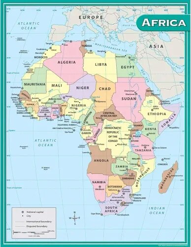 Africa Political Map (100x70cm) product image