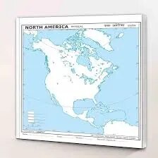 North America Physical Map (100x70cm) product image