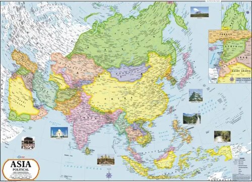 Asia Political Map (100x70cm) product image