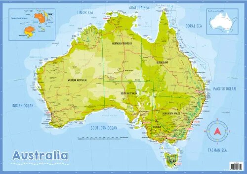 Australia Physical (100x70cm) product image