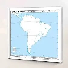 South America Physical Map (100x70cm) product image