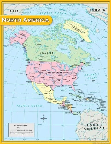 North America Political Map (100x70cm) product image