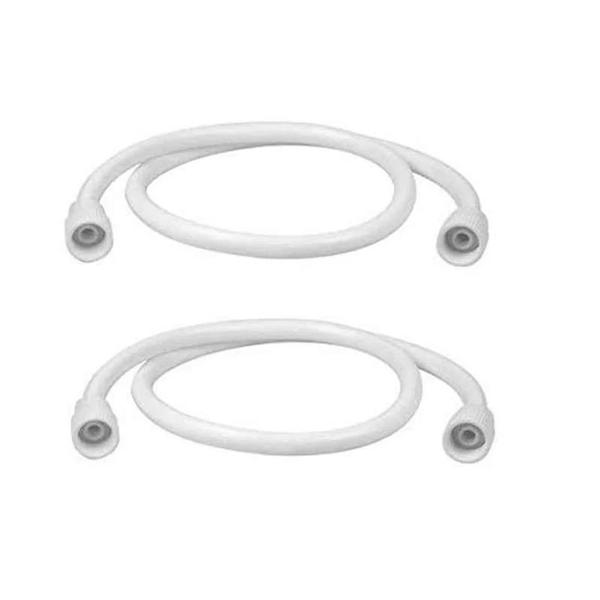 For a 24-inch PVC connection pipe, you have options for braided and non-braided versions, and some feature brass nuts for increased durability. 
These pipes are commonly sold in a pack of two and are suitable for connecting appliances like geysers, wash basins, and sinks
Suitable for use with geysers, wash basins, and toilets, this durable PVC pipe is sold in a pack of two.