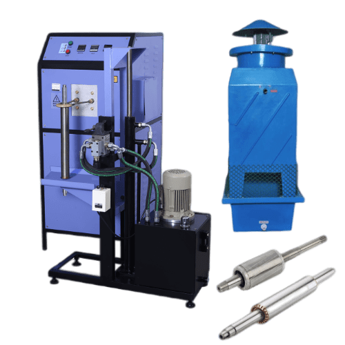 The Induction Submersible Rotor Brazing Machine from Shapet Induction Pvt. Ltd. is an advanced solution designed for precise and efficient brazing of rotors used in submersible motors and pumps. This machine ensures uniform heating, high bonding strength, and minimal oxidation delivering superior quality joints with consistent repeatability.Our rotor brazing machine uses induction heating technology, providing rapid, localized heat without direct contact. The process significantly reduces production time, enhances energy efficiency, and maintains metallurgical integrity. Built with durable components and user-friendly controls, it guarantees smooth operation for continuous industrial use.Key Features:High-efficiency induction heating system for fast and accurate brazingUniform heat distribution for improved joint strengthTemperature and time control for precise operationCompact design suitable for submersible motor rotor brazingLow maintenance and energy-saving performanceCompatible with various rotor sizes and brazing alloys