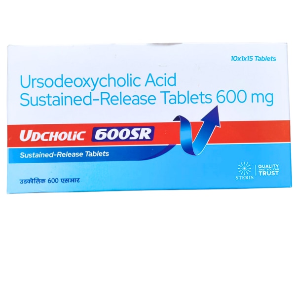 Ursodeoxycholic Acid 600 mg is a clinically trusted and widely prescribed medication used in the management of liver and gallbladder disorders. Belonging to the class of bile acid derivatives, it plays a vital role in improving liver function and dissolving certain types of gallstones without surgery. This medicine is commonly prescribed to patients suffering from cholestatic liver diseases, such as primary biliary cholangitis (PBC), non-alcoholic fatty liver disease (NAFLD), and bile reflux gastritis.

In the Indian healthcare setting, Ursodeoxycholic Acid (also known as UDCA) has become a cornerstone therapy for liver protection. It is known not only for its effectiveness in improving bile flow but also for its anti-inflammatory, immunomodulatory, and cytoprotective properties. The 600 mg strength formulation provides an optimal dose for adult patients, ensuring consistent bile regulation and liver cell protection.

Produced under stringent quality control by leading pharmaceutical companies like Steris Healthcare Pvt. Ltd., Ursodeoxycholic Acid 600 mg ensures purity, efficacy, and patient safety. This makes it a dependable choice for clinicians and patients managing chronic liver diseases in India.

What is Ursodeoxycholic Acid?

Ursodeoxycholic Acid (UDCA) is a naturally occurring bile acid that is present in small amounts in the human body. It is synthesized and used as a medication to treat liver and gallbladder conditions by altering bile composition and reducing the production of toxic bile acids.

Chemically, Ursodeoxycholic Acid is a hydrophilic bile acid, meaning it has a high affinity for water and helps replace harmful hydrophobic bile acids that can damage liver cells. It is known for its ability to protect hepatocytes (liver cells) from injury, enhance bile secretion, and dissolve cholesterol-based gallstones.

By reducing bile cholesterol saturation and promoting bile flow, UDCA helps maintain liver function, especially in conditions where bile flow is obstructed or impaired.

Mechanism of Action

The therapeutic action of Ursodeoxycholic Acid is multifaceted:

Bile Flow Regulation:
UDCA improves bile secretion and reduces bile stasis (retention). This helps in clearing toxic bile acids from the liver, thereby preventing inflammation and fibrosis.

Cytoprotective Effect:
It stabilizes the hepatocyte (liver cell) membrane and reduces damage caused by bile acid-induced oxidative stress.

Immunomodulatory Action:
Ursodeoxycholic Acid reduces autoimmune destruction of bile ducts in diseases like primary biliary cholangitis by modulating immune response.

Cholesterol Reduction:
UDCA decreases the cholesterol content of bile and suppresses hepatic cholesterol synthesis, leading to the gradual dissolution of cholesterol gallstones.

Antifibrotic and Anti-inflammatory Role:
By reducing inflammation and fibrosis markers, UDCA helps slow the progression of chronic liver diseases.

Therapeutic Uses of Ursodeoxycholic Acid 600 mg

Ursodeoxycholic Acid 600 mg tablets are prescribed for a wide range of liver and gallbladder-related conditions. Below are the major medical indications:

1. Primary Biliary Cholangitis (PBC):

One of the most common uses of UDCA is in treating primary biliary cholangitis, an autoimmune condition that causes slow, progressive destruction of bile ducts within the liver. Ursodeoxycholic Acid helps improve bile flow, reduce bilirubin levels, and delay the need for liver transplantation in many patients.

2. Cholestatic Liver Diseases:

It is used to treat cholestatic conditions where bile secretion is impaired, such as:

Intrahepatic cholestasis during pregnancy

Drug-induced cholestasis

Chronic cholestatic hepatitis

Post-surgical biliary obstruction

3. Gallstone Dissolution (Cholesterol Gallstones):

Ursodeoxycholic Acid 600 mg is effective in dissolving small, non-calcified cholesterol gallstones in patients who cannot undergo surgery. It works by reducing cholesterol saturation in bile, gradually breaking down gallstones over several months.

4. Non-Alcoholic Fatty Liver Disease (NAFLD) and Non-Alcoholic Steatohepatitis (NASH):

In patients with fatty liver or metabolic liver disorders, UDCA helps improve liver enzyme levels and reduces oxidative stress, supporting better liver health.

5. Bile Reflux Gastritis:

UDCA is used to relieve symptoms caused by bile reflux into the stomach, such as epigastric pain, bloating, and nausea.

6. Cystic Fibrosis-Related Liver Disease:

It can be used to improve bile flow and prevent hepatic complications in patients with cystic fibrosis.

7. Post Liver Transplantation:

UDCA is sometimes used as supportive therapy to prevent graft-related cholestasis and maintain optimal liver function after transplantation.

Key Benefits of Ursodeoxycholic Acid 600 mg
1. Promotes Healthy Liver Function

Ursodeoxycholic Acid supports liver detoxification and enhances bile secretion, reducing bile stasis and protecting hepatocytes from toxic damage.

2. Dissolves Cholesterol Gallstones Naturally

Unlike surgical interventions, UDCA provides a non-invasive way to dissolve cholesterol gallstones, especially in patients unfit for surgery.

3. Protects Liver Cells from Damage

UDCA stabilizes the hepatocyte membrane and reduces cell injury caused by bile acids, alcohol, or medications.

4. Reduces Inflammation and Fibrosis

Its anti-inflammatory and antifibrotic properties help slow down the progression of chronic liver diseases.

5. Regulates Cholesterol Levels

Ursodeoxycholic Acid lowers bile cholesterol concentration, which helps maintain a balanced lipid profile and prevents gallstone formation.

6. Supports Recovery in Liver Disorders

In patients with hepatitis, fatty liver, or cirrhosis, UDCA helps improve liver enzyme levels (ALT, AST, ALP), signaling better liver recovery.

7. Improves Digestive Function

By improving bile flow, UDCA enhances fat digestion and reduces symptoms like bloating, nausea, and postprandial discomfort.

8. Safe for Long-Term Use

When prescribed under medical supervision, Ursodeoxycholic Acid 600 mg is well-tolerated and safe for prolonged treatment of chronic liver diseases.

Dosage and Administration

Recommended Dose: The typical adult dose of Ursodeoxycholic Acid ranges between 8–12 mg per kilogram of body weight per day, which equals about 600 mg once or twice daily depending on the patient’s condition.

Formulation: Tablet form (Ursodeoxycholic Acid 600 mg)

Mode of Administration: Oral

Timing: It should be taken with meals to enhance absorption and reduce gastrointestinal side effects.

Treatment Duration:

For gallstone dissolution, therapy may last for 6 months to 2 years.

For chronic liver conditions, treatment may be long-term or lifelong under physician guidance.

Important Note:
The dosage should be individualized based on body weight, liver function, and medical condition. Patients must not self-medicate and should take the medicine only as prescribed by a healthcare professional.

Precautions and Warnings

Before using Ursodeoxycholic Acid 600 mg, patients should consider the following precautions:

Medical Supervision Required:
Always use this medicine under the guidance of a doctor, particularly if you have a history of severe liver or gallbladder disease.

Avoid in Certain Gallstones:
UDCA is not effective for calcified or pigment gallstones.

Pregnancy and Breastfeeding:
While UDCA is considered relatively safe during pregnancy, it should only be used when prescribed by a physician. Minimal amounts may pass into breast milk.

Monitor Liver Function:
Regular liver function tests (LFTs) are advised during treatment to monitor therapeutic response and liver health.

Drug Interactions:
Avoid concurrent use with:

Aluminum-based antacids (reduce UDCA absorption)

Cholestyramine or Colestipol (interfere with bile acid absorption)

Ciclosporin or Estrogens (may alter bile composition)

Alcohol Consumption:
Alcohol can strain the liver and reduce the effectiveness of UDCA therapy. Patients should limit or avoid alcohol during treatment.

Gastrointestinal Disorders:
Use with caution in patients with peptic ulcer, severe diarrhea, or gastrointestinal inflammation.

Possible Side Effects of Ursodeoxycholic Acid 600 mg

Ursodeoxycholic Acid is generally well-tolerated, but some patients may experience mild to moderate side effects. These are typically temporary and improve as the body adjusts to the medication.

Common Side Effects:

Diarrhea or loose stools

Nausea and vomiting

Abdominal discomfort

Indigestion or bloating

Headache

Dizziness

Less Common Side Effects:

Rash or itching (urticaria)

Increased liver enzymes (temporary)

Back pain or joint pain

Cough or upper respiratory infection symptoms

Rare but Serious Side Effects:

Severe right upper abdominal pain (may indicate gallstone complications)

Jaundice or dark urine (signs of liver stress)

Persistent diarrhea or dehydration

Allergic reaction (swelling, rash, or shortness of breath)

Note:
If any of these side effects persist or worsen, it is important to inform your doctor immediately. Never stop or alter the dosage without consulting your healthcare provider.

Safety in Special Populations
Pregnancy:

UDCA is sometimes used to treat intrahepatic cholestasis of pregnancy (ICP) under strict medical supervision. While generally safe, dosage adjustment and monitoring are essential.

Lactation:

It is considered safe in breastfeeding mothers as minimal quantities are excreted into breast milk.

Elderly Patients:

No specific dosage adjustment is needed, but liver function should be monitored regularly.

Children:

Ursodeoxycholic Acid can be prescribed in pediatric doses for liver-related disorders, particularly biliary atresia, under pediatric supervision.

Storage and Handling

Store in a cool, dry place below 25°C.

Protect from moisture and direct sunlight.

Keep out of reach of children.

Do not use after the expiry date printed on the pack.

Clinical Efficacy and Research Insights

Clinical studies across India and globally have confirmed the efficacy of Ursodeoxycholic Acid in managing chronic liver and biliary diseases. Long-term use of UDCA has shown:

Improvement in liver enzyme profiles (AST, ALT, ALP).

Reduction in bilirubin levels in cholestatic conditions.

Delay in disease progression in primary biliary cholangitis.

Reduction in gallstone size and formation rate with consistent therapy.

Better quality of life scores among patients with chronic liver conditions.

Its established safety profile and biochemical benefits make Ursodeoxycholic Acid a cornerstone therapy in hepatology.

Lifestyle and Dietary Recommendations During Treatment

To enhance the effectiveness of UDCA therapy and support liver health, patients are advised to:

Maintain a Balanced Diet:
Include fresh fruits, vegetables, whole grains, and lean proteins. Avoid fatty, fried, and processed foods.

Stay Hydrated:
Drink sufficient water to aid digestion and toxin elimination.

Limit Alcohol and Caffeine:
Both can strain liver metabolism and interfere with medication effectiveness.

Exercise Regularly:
Moderate physical activity helps improve liver function and reduce fat accumulation.

Avoid Self-Medication:
Consult your doctor before using any over-the-counter supplements or herbal products.

Frequently Asked Questions (FAQs)

Q1. How long should Ursodeoxycholic Acid 600 mg be taken?
The duration depends on your condition. For gallstone dissolution, treatment may last 6–24 months. For chronic liver diseases, long-term therapy may be recommended.

Q2. Can Ursodeoxycholic Acid cure liver disease completely?
While it does not cure liver disease, UDCA can slow its progression, protect liver cells, and improve biochemical and clinical outcomes.

Q3. Can I take Ursodeoxycholic Acid on an empty stomach?
It is best taken with food to enhance absorption and minimize stomach upset.

Q4. Does it interact with other medications?
Yes. Antacids, cholesterol-binding resins, and estrogens may interfere with UDCA absorption or activity. Always inform your doctor about all medications you’re taking.

Q5. How long does it take to see results?
Liver function improvement can often be observed within a few weeks, but gallstone dissolution may take several months of consistent use.

Conclusion

Ursodeoxycholic Acid 600 mg is a trusted and clinically validated therapy for various liver and gallbladder conditions. Its unique ability to enhance bile flow, protect liver cells, and dissolve cholesterol gallstones makes it an indispensable part of hepatology treatment protocols.