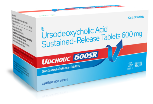 Ursodeoxycholic Acid 600 mg is a clinically trusted and widely prescribed medication used in the management of liver and gallbladder disorders. Belonging to the class of bile acid derivatives, it plays a vital role in improving liver function and dissolving certain types of gallstones without surgery. This medicine is commonly prescribed to patients suffering from cholestatic liver diseases, such as primary biliary cholangitis (PBC), non-alcoholic fatty liver disease (NAFLD), and bile reflux gastritis.

In the Indian healthcare setting, Ursodeoxycholic Acid (also known as UDCA) has become a cornerstone therapy for liver protection. It is known not only for its effectiveness in improving bile flow but also for its anti-inflammatory, immunomodulatory, and cytoprotective properties. The 600 mg strength formulation provides an optimal dose for adult patients, ensuring consistent bile regulation and liver cell protection.

Produced under stringent quality control by leading pharmaceutical companies like Steris Healthcare Pvt. Ltd., Ursodeoxycholic Acid 600 mg ensures purity, efficacy, and patient safety. This makes it a dependable choice for clinicians and patients managing chronic liver diseases in India.

What is Ursodeoxycholic Acid?

Ursodeoxycholic Acid (UDCA) is a naturally occurring bile acid that is present in small amounts in the human body. It is synthesized and used as a medication to treat liver and gallbladder conditions by altering bile composition and reducing the production of toxic bile acids.

Chemically, Ursodeoxycholic Acid is a hydrophilic bile acid, meaning it has a high affinity for water and helps replace harmful hydrophobic bile acids that can damage liver cells. It is known for its ability to protect hepatocytes (liver cells) from injury, enhance bile secretion, and dissolve cholesterol-based gallstones.

By reducing bile cholesterol saturation and promoting bile flow, UDCA helps maintain liver function, especially in conditions where bile flow is obstructed or impaired.

Mechanism of Action

The therapeutic action of Ursodeoxycholic Acid is multifaceted:

Bile Flow Regulation:
UDCA improves bile secretion and reduces bile stasis (retention). This helps in clearing toxic bile acids from the liver, thereby preventing inflammation and fibrosis.

Cytoprotective Effect:
It stabilizes the hepatocyte (liver cell) membrane and reduces damage caused by bile acid-induced oxidative stress.

Immunomodulatory Action:
Ursodeoxycholic Acid reduces autoimmune destruction of bile ducts in diseases like primary biliary cholangitis by modulating immune response.

Cholesterol Reduction:
UDCA decreases the cholesterol content of bile and suppresses hepatic cholesterol synthesis, leading to the gradual dissolution of cholesterol gallstones.

Antifibrotic and Anti-inflammatory Role:
By reducing inflammation and fibrosis markers, UDCA helps slow the progression of chronic liver diseases.

Therapeutic Uses of Ursodeoxycholic Acid 600 mg

Ursodeoxycholic Acid 600 mg tablets are prescribed for a wide range of liver and gallbladder-related conditions. Below are the major medical indications:

1. Primary Biliary Cholangitis (PBC):

One of the most common uses of UDCA is in treating primary biliary cholangitis, an autoimmune condition that causes slow, progressive destruction of bile ducts within the liver. Ursodeoxycholic Acid helps improve bile flow, reduce bilirubin levels, and delay the need for liver transplantation in many patients.

2. Cholestatic Liver Diseases:

It is used to treat cholestatic conditions where bile secretion is impaired, such as:

Intrahepatic cholestasis during pregnancy

Drug-induced cholestasis

Chronic cholestatic hepatitis

Post-surgical biliary obstruction

3. Gallstone Dissolution (Cholesterol Gallstones):

Ursodeoxycholic Acid 600 mg is effective in dissolving small, non-calcified cholesterol gallstones in patients who cannot undergo surgery. It works by reducing cholesterol saturation in bile, gradually breaking down gallstones over several months.

4. Non-Alcoholic Fatty Liver Disease (NAFLD) and Non-Alcoholic Steatohepatitis (NASH):

In patients with fatty liver or metabolic liver disorders, UDCA helps improve liver enzyme levels and reduces oxidative stress, supporting better liver health.

5. Bile Reflux Gastritis:

UDCA is used to relieve symptoms caused by bile reflux into the stomach, such as epigastric pain, bloating, and nausea.

6. Cystic Fibrosis-Related Liver Disease:

It can be used to improve bile flow and prevent hepatic complications in patients with cystic fibrosis.

7. Post Liver Transplantation:

UDCA is sometimes used as supportive therapy to prevent graft-related cholestasis and maintain optimal liver function after transplantation.

Key Benefits of Ursodeoxycholic Acid 600 mg
1. Promotes Healthy Liver Function

Ursodeoxycholic Acid supports liver detoxification and enhances bile secretion, reducing bile stasis and protecting hepatocytes from toxic damage.

2. Dissolves Cholesterol Gallstones Naturally

Unlike surgical interventions, UDCA provides a non-invasive way to dissolve cholesterol gallstones, especially in patients unfit for surgery.

3. Protects Liver Cells from Damage

UDCA stabilizes the hepatocyte membrane and reduces cell injury caused by bile acids, alcohol, or medications.

4. Reduces Inflammation and Fibrosis

Its anti-inflammatory and antifibrotic properties help slow down the progression of chronic liver diseases.

5. Regulates Cholesterol Levels

Ursodeoxycholic Acid lowers bile cholesterol concentration, which helps maintain a balanced lipid profile and prevents gallstone formation.

6. Supports Recovery in Liver Disorders

In patients with hepatitis, fatty liver, or cirrhosis, UDCA helps improve liver enzyme levels (ALT, AST, ALP), signaling better liver recovery.

7. Improves Digestive Function

By improving bile flow, UDCA enhances fat digestion and reduces symptoms like bloating, nausea, and postprandial discomfort.

8. Safe for Long-Term Use

When prescribed under medical supervision, Ursodeoxycholic Acid 600 mg is well-tolerated and safe for prolonged treatment of chronic liver diseases.

Dosage and Administration

Recommended Dose: The typical adult dose of Ursodeoxycholic Acid ranges between 8–12 mg per kilogram of body weight per day, which equals about 600 mg once or twice daily depending on the patient’s condition.

Formulation: Tablet form (Ursodeoxycholic Acid 600 mg)

Mode of Administration: Oral

Timing: It should be taken with meals to enhance absorption and reduce gastrointestinal side effects.

Treatment Duration:

For gallstone dissolution, therapy may last for 6 months to 2 years.

For chronic liver conditions, treatment may be long-term or lifelong under physician guidance.

Important Note:
The dosage should be individualized based on body weight, liver function, and medical condition. Patients must not self-medicate and should take the medicine only as prescribed by a healthcare professional.

Precautions and Warnings

Before using Ursodeoxycholic Acid 600 mg, patients should consider the following precautions:

Medical Supervision Required:
Always use this medicine under the guidance of a doctor, particularly if you have a history of severe liver or gallbladder disease.

Avoid in Certain Gallstones:
UDCA is not effective for calcified or pigment gallstones.

Pregnancy and Breastfeeding:
While UDCA is considered relatively safe during pregnancy, it should only be used when prescribed by a physician. Minimal amounts may pass into breast milk.

Monitor Liver Function:
Regular liver function tests (LFTs) are advised during treatment to monitor therapeutic response and liver health.

Drug Interactions:
Avoid concurrent use with:

Aluminum-based antacids (reduce UDCA absorption)

Cholestyramine or Colestipol (interfere with bile acid absorption)

Ciclosporin or Estrogens (may alter bile composition)

Alcohol Consumption:
Alcohol can strain the liver and reduce the effectiveness of UDCA therapy. Patients should limit or avoid alcohol during treatment.

Gastrointestinal Disorders:
Use with caution in patients with peptic ulcer, severe diarrhea, or gastrointestinal inflammation.

Possible Side Effects of Ursodeoxycholic Acid 600 mg

Ursodeoxycholic Acid is generally well-tolerated, but some patients may experience mild to moderate side effects. These are typically temporary and improve as the body adjusts to the medication.

Common Side Effects:

Diarrhea or loose stools

Nausea and vomiting

Abdominal discomfort

Indigestion or bloating

Headache

Dizziness

Less Common Side Effects:

Rash or itching (urticaria)

Increased liver enzymes (temporary)

Back pain or joint pain

Cough or upper respiratory infection symptoms

Rare but Serious Side Effects:

Severe right upper abdominal pain (may indicate gallstone complications)

Jaundice or dark urine (signs of liver stress)

Persistent diarrhea or dehydration

Allergic reaction (swelling, rash, or shortness of breath)

Note:
If any of these side effects persist or worsen, it is important to inform your doctor immediately. Never stop or alter the dosage without consulting your healthcare provider.

Safety in Special Populations
Pregnancy:

UDCA is sometimes used to treat intrahepatic cholestasis of pregnancy (ICP) under strict medical supervision. While generally safe, dosage adjustment and monitoring are essential.

Lactation:

It is considered safe in breastfeeding mothers as minimal quantities are excreted into breast milk.

Elderly Patients:

No specific dosage adjustment is needed, but liver function should be monitored regularly.

Children:

Ursodeoxycholic Acid can be prescribed in pediatric doses for liver-related disorders, particularly biliary atresia, under pediatric supervision.

Storage and Handling

Store in a cool, dry place below 25°C.

Protect from moisture and direct sunlight.

Keep out of reach of children.

Do not use after the expiry date printed on the pack.

Clinical Efficacy and Research Insights

Clinical studies across India and globally have confirmed the efficacy of Ursodeoxycholic Acid in managing chronic liver and biliary diseases. Long-term use of UDCA has shown:

Improvement in liver enzyme profiles (AST, ALT, ALP).

Reduction in bilirubin levels in cholestatic conditions.

Delay in disease progression in primary biliary cholangitis.

Reduction in gallstone size and formation rate with consistent therapy.

Better quality of life scores among patients with chronic liver conditions.

Its established safety profile and biochemical benefits make Ursodeoxycholic Acid a cornerstone therapy in hepatology.

Lifestyle and Dietary Recommendations During Treatment

To enhance the effectiveness of UDCA therapy and support liver health, patients are advised to:

Maintain a Balanced Diet:
Include fresh fruits, vegetables, whole grains, and lean proteins. Avoid fatty, fried, and processed foods.

Stay Hydrated:
Drink sufficient water to aid digestion and toxin elimination.

Limit Alcohol and Caffeine:
Both can strain liver metabolism and interfere with medication effectiveness.

Exercise Regularly:
Moderate physical activity helps improve liver function and reduce fat accumulation.

Avoid Self-Medication:
Consult your doctor before using any over-the-counter supplements or herbal products.

Frequently Asked Questions (FAQs)

Q1. How long should Ursodeoxycholic Acid 600 mg be taken?
The duration depends on your condition. For gallstone dissolution, treatment may last 6–24 months. For chronic liver diseases, long-term therapy may be recommended.

Q2. Can Ursodeoxycholic Acid cure liver disease completely?
While it does not cure liver disease, UDCA can slow its progression, protect liver cells, and improve biochemical and clinical outcomes.

Q3. Can I take Ursodeoxycholic Acid on an empty stomach?
It is best taken with food to enhance absorption and minimize stomach upset.

Q4. Does it interact with other medications?
Yes. Antacids, cholesterol-binding resins, and estrogens may interfere with UDCA absorption or activity. Always inform your doctor about all medications you’re taking.

Q5. How long does it take to see results?
Liver function improvement can often be observed within a few weeks, but gallstone dissolution may take several months of consistent use.

Conclusion

Ursodeoxycholic Acid 600 mg is a trusted and clinically validated therapy for various liver and gallbladder conditions. Its unique ability to enhance bile flow, protect liver cells, and dissolve cholesterol gallstones makes it an indispensable part of hepatology treatment protocols.