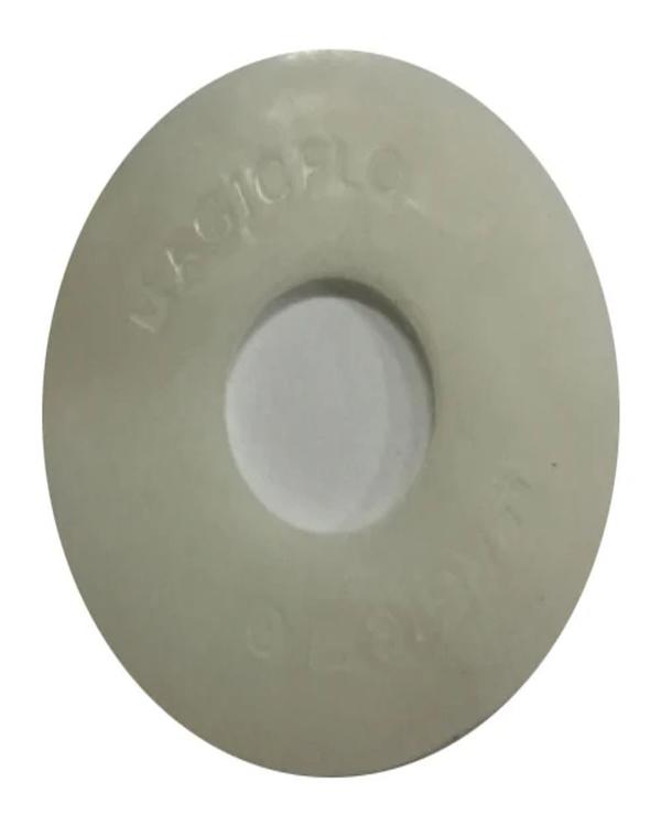 A 1-inch syphon washer is a circular rubber or silicone gasket used to create a watertight seal in a toilet cistern. It fits between the syphon unit and the flush valve or outlet pipe to prevent leaks.Silicone washers tend to be clearer and potentially more flexible, while rubber washers are typically opaque and often white. Both are designed to create a tight seal.
