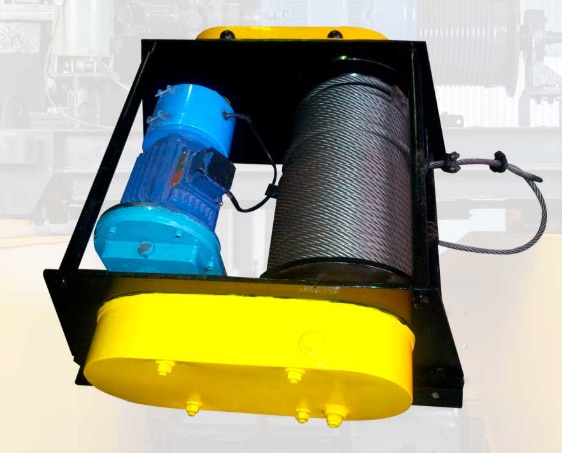 The working mechanism of a wire rope winch revolves around the conversion of rotational motion into linear motion.Step-by-Step Working Process:Power Input:The winch receives input power either manually (through a crank), electrically (via a motor), or hydraulically.Drum Rotation:The power drives a gear train, which rotates the drum.Wire Rope Winding:The steel wire rope is wound around the drum. When the drum rotates in one direction, the rope winds up, pulling or lifting the load; when rotated in the opposite direction, the rope unwinds, lowering or releasing the load.Braking Mechanism:A mechanical or electromagnetic brake system ensures that the load remains stationary when the operator stops the winch.Control:Operators can adjust speed, direction, and tension using control levers, switches, or remote controls.The winch thus provides a controlled and safe lifting or pulling operation using the combined effects of torque, tension, and friction