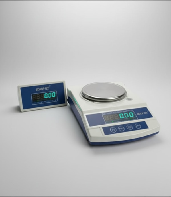 Elevate your measurements to the next level with the SCALE-TEC Precision Laboratory Balance. Engineered for demanding laboratory, educational, and industrial environments, this balance combines cutting-edge technology with robust construction to deliver consistently accurate results, every time.

Whether you're performing intricate scientific experiments, ensuring quality control, or portioning valuable materials, the SCALE-TEC Precision Balance is your trusted partner for precision.

Key Features & Benefits:
Exceptional Precision (e.g., 0.01g readability): Achieve highly accurate measurements crucial for sensitive applications, minimizing errors and ensuring reliable data.

Intuitive Dual-Display Design: Easily read measurements on both the integrated main display and a convenient, detachable secondary display, perfect for educational settings, collaborative work, or remote viewing.

User-Friendly Interface: Navigate settings and functions effortlessly with clearly labeled buttons and a simple, logical menu structure, ensuring ease of use for all operators.

Robust & Durable Construction: Built to withstand the rigors of daily use, featuring a sturdy housing and a high-quality stainless steel weighing pan that's easy to clean and resistant to corrosion.

Multiple Weighing Units: Adapt to diverse application needs with a variety of selectable weighing units (g, kg, oz, lb, ct, etc.), providing flexibility and convenience.

Calibration Functionality: Easily perform internal or external calibration to maintain optimal accuracy throughout the balance's lifespan.

Versatile Applications: Ideal for chemistry, biology, pharmaceuticals, education, jewelry, quality control, and general laboratory weighing.
