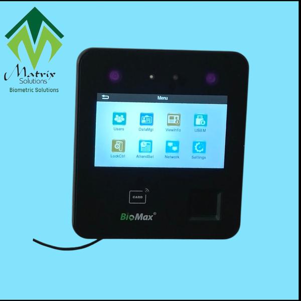 **AI Face Recognition Biometric Attendance Machine – Multibio 500**Provided by **Matrix Solutions, Nagpur**, the **Multibio 500** is an advanced **AI-powered biometric attendance and access control system** engineered for accuracy, speed, and security. Built for modern offices, factories, educational institutes, and commercial facilities, it combines multiple authentication modes and cutting-edge technology to deliver seamless workforce management.The **Multibio 500** supports **Face Recognition, Palm Recognition, Fingerprint, and RFID Card** authentication, making it a versatile and secure solution for diverse user environments. Its **AI-driven live face detection** ensures accurate identification even in challenging lighting conditions, eliminating spoofing attempts and enhancing security. The device also features **colored rough finger recognition**, allowing precise fingerprint matching even for users with worn-out or textured fingerprints.Integrated **Access Control** capabilities enable secure door operations, restricting unauthorized entry. With built-in **Wi-Fi, LAN, and USB communication**, the Multibio 500 offers flexible connectivity for real-time attendance syncing and easy data transfer. Its fast processing engine, high-resolution camera, and user-friendly interface make it ideal for high-traffic workplaces.**Key Features:*** AI Face Recognition with Live Detection* Palm Recognition + Fingerprint + RFID Card Support* Colored Rough Finger Recognition Technology* Advanced Access Control Integration* High-Speed Matching & Real-Time Data Sync* Wi-Fi / LAN / USB Connectivity* Suitable for Offices, Industries, Institutions & Retail Spaces