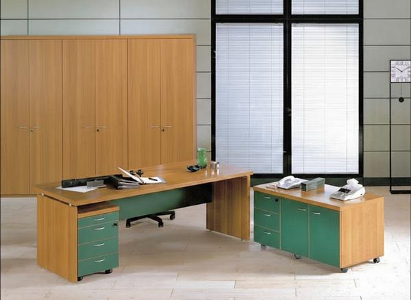 MAIN TABLE : 150*75*75CMSIDE UNIT : 105*40*75CMPEDESTAL :40*45*65CMFRONT STORAGE : 210*40*210CM