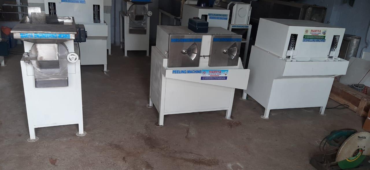 The Double-Side Coconut Peeling Machine is a specialized food-processing solution designed to streamline the removal of the coconut’s outer husk and inner brown testa from both sides simultaneously. Engineered for efficiency, hygiene, and consistency, the machine significantly reduces manual labor while increasing production throughput in coconut-processing operations.Built with food-grade stainless steel and equipped with dual synchronized peeling mechanisms, the machine securely clamps each coconut and performs precise peeling with minimal product waste. Its adjustable blade system accommodates coconuts of varying sizes, delivering uniform results suitable for downstream processes such as desiccated coconut production, coconut milk extraction, or snack manufacturing.The machine is ideal for commercial processors seeking to enhance productivity, ensure consistent quality, and maintain strict safety and hygiene standards in their operations. It can be supplied as a standalone unit or integrated into a full coconut-processing line.