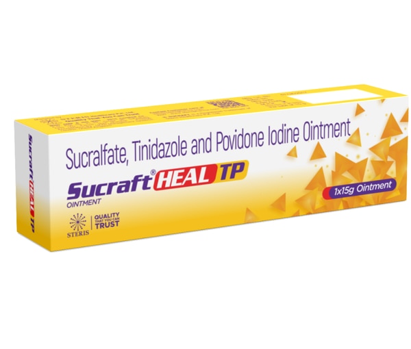 Sucralfate, Tinidazole, and Povidone Iodine Ointment is an advanced multi-action topical formulation designed to promote rapid wound healing, prevent infection, and enhance tissue regeneration. This combination therapy is widely used in dermatology, surgery, gynecology, and general wound management due to its broad-spectrum antimicrobial activity and strong healing-supportive characteristics. Each active ingredient plays a unique and complementary role, making this ointment highly effective in managing acute and chronic wounds, ulcers, burns, and infected skin lesions.

At the core of the formulation, Sucralfate acts as a protective barrier over damaged tissues. It binds to proteins at the wound site, forming a protective layer that shields the area from external irritants and bacterial contamination. This barrier not only promotes faster healing but also enhances tissue regeneration by stimulating growth factors and improving blood supply to the injured surface.

Tinidazole, a potent antiprotozoal and antibacterial agent, further strengthens the formulation by targeting anaerobic bacteria and protozoa commonly responsible for wound infections. Its inclusion helps reduce microbial load, prevent secondary infections, and create an ideal environment for clean and complication-free healing.

Finally, Povidone Iodine, a trusted antiseptic, provides broad-spectrum germicidal action against bacteria, fungi, viruses, and spores. It effectively reduces wound contamination, minimizes odor, and prevents colonization of harmful microorganisms. Together, these ingredients create a synergistic effect that supports comprehensive wound management.

Product Uses

This ointment is commonly prescribed for:

Diabetic foot ulcers
Helps control infection while promoting tissue repair in complex ulcers.

Pressure sores and bedsores
Provides protection and healing acceleration for chronic wounds.

Burns (first and second degree)
Prevents infection and reduces healing time.

Minor cuts, abrasions, and skin injuries
Ideal for daily wound care and minor trauma.

Post-surgical wounds
Helps prevent infection and supports clean healing.

Infected wounds or skin lesions
Effective against wounds contaminated with anaerobic bacteria or other pathogens.

Gynecological wound care
May be used for episiotomy care or infected perineal wounds under medical supervision.

Key Benefits
1. Broad-Spectrum Antimicrobial Protection

The combination of Tinidazole and Povidone Iodine provides robust defense against bacteria, fungi, protozoa, and viruses, significantly reducing infection risk.

2. Accelerated Healing and Tissue Regeneration

Sucralfate forms a protective layer that maintains moisture balance, promotes granulation tissue formation, and speeds up recovery.

3. Reduced Inflammation and Discomfort

By minimizing bacterial load and shielding damaged tissues, the ointment helps reduce redness, swelling, and pain.

4. Ideal for Complex and Chronic Wounds

Especially effective for ulcers, burns, and infected wounds where multiple layers of treatment are needed.

5. Odor Control in Infected Wounds

Povidone Iodine’s antimicrobial action helps reduce foul odor associated with infected or necrotic tissue.

6. Safe and Well-Tolerated

When used as directed, this combination ointment is suitable for a wide range of patients, including those with difficult-to-heal wounds.

Possible Side Effects

While generally safe, some individuals may experience:

Mild skin irritation or redness

Burning or stinging sensation at the application site

Dryness or peeling of skin

Allergic reactions (rare), such as rash or itching

Temporary discoloration of skin due to Povidone Iodine

Sensitivity reactions in iodine-allergic individuals

Patients with thyroid disorders, severe burns, or extensive wounds should use Povidone Iodine-containing products only under medical guidance.

Conclusion

Sucralfate, Tinidazole, and Povidone Iodine Ointment stands out as a highly effective and versatile wound-care solution. Its triple-action design—protective, antimicrobial, and regenerative—makes it ideal for managing complicated wounds, preventing infection, and supporting faster, cleaner healing. Whether used for chronic ulcers, burns, surgical wounds, or everyday skin injuries, this formulation offers a reliable and scientifically supported approach to comprehensive wound management. With its blend of protection, infection control, and healing enhancement, it remains a valuable tool for both healthcare professionals and patients seeking superior wound-care outcomes.