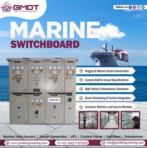 ⚓ Marine Switchboard in Iran – Reliable, Safe & Durable Power Control for Marine ApplicationsIf you’re looking for a Marine Switchboard in Iran, we supply high-quality, marine-grade switchboards designed for harsh sea environments, heavy-duty operation, and continuous marine power needs. Our panels ensure safe, stable, and efficient power distribution for ships, offshore platforms, and marine industries.🛠️ Types of Marine Switchboards We Offer🔹 Main Switchboard (MSB)Centralized power distribution and generator monitoring for vessels.🔹 Emergency Switchboard (ESB)Ensures uninterrupted supply during emergencies or main power failure.🔹 Engine Control Room PanelsControls propulsion, auxiliary machinery, and onboard engine systems.🔹 Shore Connection PanelsSafe changeover between shore supply and ship power.🔹 Generator Control & Synchronization PanelsAutomatic / manual DG synchronization for ships, rigs & offshore units.🔹 Navigation & Bridge Control PanelsPower and control solutions for navigation and communication systems.🔹 Marine MCC (Motor Control Center)Designed for pumps, cranes, winches, compressors, and all onboard motors.⚙️ Key Features of Our Marine Switchboards✔️ Marine-grade, anti-corrosive construction✔️ IP55 / IP56 / IP65 protection options✔️ Resistant to vibration, humidity, and salt atmosphere✔️ High fault withstand capacity✔️ Copper busbars with proper insulation✔️ Auto & manual synchronization✔️ Compatible with digital meters, PLC, SCADA✔️ Built as per IEC / ABS / DNV / BV marine standards✔️ Tested for continuous marine duty & salt spray🚢 Where Our Marine Switchboards Are Used⚙️ Engine rooms & machinery spaces🚢 Cargo vessels, tankers, container ships🛥️ Yachts & passenger ferries⚓ Offshore oil & gas platforms🏗️ Shipyards, dry docks & marine workshops🔌 Shore power and port electrical systems🌍 Why Clients in Iran Choose Our Marine Switchboards⚡ Built for Marine Durability – Long life in salty, humid, high-vibration environments🛡️ High Safety Standards – Certified as per global marine norms🧰 Custom-Built Solutions – Based on vessel layout & electrical demand🔋 Stable Power Distribution – Reduced downtime & maximum efficiency📈 Trusted in Middle East Marine Industry📍 We Supply Across All Major Marine Locations in Iran📌 Bandar Abbas📌 Chabahar Port📌 Bushehr📌 Khorramshahr📌 Kish Island📌 Qeshm Island📌 Asaluyeh Offshore Zone📞 Get High-Quality Marine Switchboards in IranIf you need a reliable, safe, and long-lasting Marine Switchboard in Iran, contact us for customized engineering solutions.We deliver marine-grade, certified, and high-performance switchboards for every marine and offshore requirement.