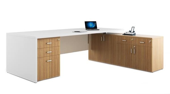 MAIN TABLE : 200*90*75CM HEIGHTSIDE STORAGE : 120*40*65CM HEGHTPEDESTAL : 40*45*70CM HEIGHT