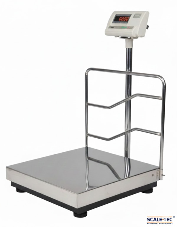 This comprehensive digital catalogue showcases the Scaletec Platform Scale, a heavy-duty, meticulously engineered weighing system designed to be the backbone of efficiency and accuracy in the most demanding commercial and industrial environments. We serve the critical needs of factories, warehouses, laboratories, and logistics providers where reliable measurement is paramount to quality control and operational profitability.Engineered for Excellence and Built to LastThe Scaletec Platform Scale is the result of focused design aimed at combining unwavering precision with unmatched durability. When weighing bulky loads, crates, pallets, or raw materials, you need a system that delivers reliable results every time, resisting the wear and tear of continuous industrial use.Core Strengths You Can Rely On:Robust Construction: The platforms are available in your choice of Stainless Steel (SS) for corrosive environments or Mild Steel (MS) for general heavy-duty applications. This customized material choice, along with configurable platform sizes and capacities, ensures your scale is perfectly matched to your specific workflow.High Resolution & Accuracy: Beneath the rugged exterior lies sophisticated electronics providing an extremely high internal resolution (up to $380,000$ internal counts). This capability ensures fine gradations and consistent, reliable precision across the full range of weights, from light items to maximum capacity loads.Versatile Unit Support: Seamlessly switch between liters, grams, or kilograms, allowing you to choose the appropriate unit for any material or compliance requirement.Advanced Functionality for Streamlined OperationsOur scales are more than just measurement tools; they are integral components of a smart workflow. The clear, bright LED/LCD display ensures readability in any working condition, while the advanced feature set drives efficiency:FunctionBenefit for Your BusinessPiece CountingPerform rapid, accurate inventory counts of small identical items.Check-Weighing (Hi-Low)Quickly verify if batch weights or packaged goods meet predefined tolerances.Net/Gross CalculationEasily determine the net weight of materials after accounting for tare/container weight.Memory Recall (M+) & HoldStore and retrieve weights for reporting or stable measurement of unstable loads.Integration Ready: Connecting Your DataIn today's integrated supply chain, data logging is essential. Many Scaletec models offer an optional RS232 interface specifically designed for connectivity. This feature allows you to:Generate Reports: Connect to a serial printer to instantly document weights.Inventory Management: Interface directly with a PC or your Warehouse Management/ERP system.Ensure Traceability: Log every weight measurement for enhanced record-keeping and regulatory compliance.