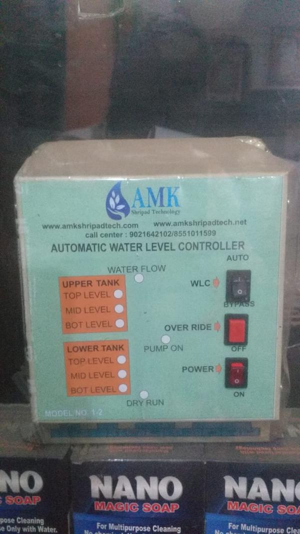 *AMK Automatic Water Level Controller:*- *Purpose:* Manages water tank levels automatically- *Function:* Controls pump ON/OFF based on water levels- *Application:* Used in homes, farms, or industries for water managementFor specs, pricing, or installation details of AMK Automatic Water Level Controller, contact AMK Shripad Technology:Mobile: 9021642102, 8551011599Website: (link unavailable), (link unavailable)Do you want to know more about its features or benefits? 😊
