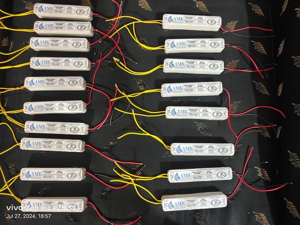 🔌 *AMK LED Driver (12V, 5A):*- *Purpose:* Power supply for LED lights, strips, or modules- *Specs:*    - Input: 100-240V AC    - Output: 12V DC, 5A (60W)    - Efficiency: >80%    - Protection: Overload, short-circuit, over-voltage    - Dimensions: ~150x50x30 mm- *Features:*    - Constant voltage output    - IP20 protection (indoor use)    - Suitable for LED strips, modules- *Applications:*    - LED lighting, signage    - Home automation    - Industrial lightingFor pricing, datasheet, or more info on AMK LED Drivers (12V, 5A), contact AMK Shripad Technology:Mobile: 9021642102, 8551011599Website: www.amkshripadtech.comDo you need help choosing a driver for a specific LED project? 😊