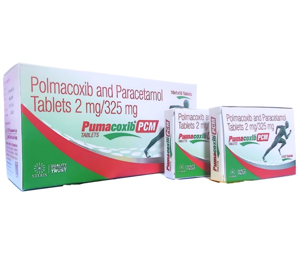 PUMACOXIB PCM, featuring Polmacoxib 2mg and Paracetamol 325mg, delivers targeted relief from pain, inflammation, and fever associated with conditions like osteoarthritis and rheumatoid arthritis. This combination tablet works synergistically, with Polmacoxib inhibiting the COX-2 enzyme to curb inflammatory prostaglandins, while Paracetamol blocks pain signals in the brain. Patients often experience faster mobility and daily comfort from this dual-action formula.Product Overview and CompositionPUMACOXIB PCM stands out as a modern pharmaceutical solution crafted for effective management of acute and chronic pain issues. Each tablet contains precisely 2mg of Polmacoxib, a selective COX-2 inhibitor that precisely targets inflammation without broadly affecting other body processes, and 325mg of Paracetamol, a trusted analgesic and antipyretic. This balanced formulation ensures comprehensive coverage against discomfort from joint disorders, muscle strains, or post-injury swelling.The medication's design emphasizes safety and efficacy, making it suitable for ortho patients and those with inflammatory conditions. Produced under high-quality standards, PUMACOXIB PCM offers a convenient single-dose approach to symptom control. Regular use as prescribed supports sustained joint health and reduces reliance on multiple drugs.Key Uses of PUMACOXIB PCMPUMACOXIB PCM proves highly effective for osteoarthritis, particularly in hip and knee joints, where it alleviates pain, stiffness, and swelling. Rheumatoid arthritis patients benefit from its ability to ease flare-ups, improving grip strength and movement. It also addresses general body aches, back pain, and muscle soreness from injuries or overuse.Beyond arthritis, the tablet manages post-surgical discomfort and inflammatory responses in conditions like tendonitis. For fever accompanying pain, such as in flu-related joint issues, Paracetamol component provides prompt temperature reduction. Healthcare providers often recommend it for short-term acute pain or longer-term chronic management under supervision.Major Benefits and AdvantagesOne primary benefit of PUMACOXIB PCM lies in its rapid onset, delivering long-lasting pain relief that enhances daily activities without constant redosing. The selective COX-2 action of Polmacoxib minimizes gastrointestinal risks compared to traditional NSAIDs, allowing safer use for stomach-sensitive individuals. Combined with Paracetamol, it offers fever control alongside anti-inflammatory effects, creating a versatile tool for multifaceted symptoms.Users report improved mobility and quality of life, with reduced joint stiffness enabling better exercise adherence and work productivity. Its lower side effect profile supports extended use in chronic cases, outperforming single-agent therapies in noninferiority studies against alternatives like etoricoxib combinations. Overall, PUMACOXIB PCM promotes holistic pain management with fewer disruptions to routine.Fast-acting dual relief for pain and swelling.Enhanced joint flexibility for arthritis sufferers.Safer stomach profile for prolonged therapy.Convenient all-in-one tablet for busy lifestyles.Potential Side Effects and PrecautionsWhile generally well-tolerated, PUMACOXIB PCM may cause mild effects like nausea, headache, or dizziness in some users, often resolving without intervention. Rare risks include allergic reactions such as rash or swelling, requiring immediate medical attention. Liver concerns arise with Paracetamol overuse, so adherence to dosage—one to two tablets daily—remains crucial.Avoid alcohol to prevent liver strain, and consult doctors for kidney, liver, or heart conditions before starting. Pregnant or breastfeeding individuals should seek guidance, as should those on blood thinners or other medications. Monitoring ensures optimal safety, with most experiencing minimal issues at recommended levels.Common Side Effects Less Common Risks Management TipsNausea, dizziness Allergic rash, swelling Take with food; hydrate wellHeadache Liver strain (overdose) Follow dosage; avoid alcoholStomach discomfort Heart-related (rare) Consult for pre-existing issuesDosage Guidelines and Best PracticesSwallow PUMACOXIB PCM whole with water, once or twice daily, adjusting per physician advice based on pain severity. It works with or without meals, though food may ease minor stomach upset. For acute pain, short courses suffice; chronic use needs regular check-ups.Do not exceed prescribed amounts to safeguard against Paracetamol accumulation. Store in a cool, dry place away from children. Integrating lifestyle changes like light exercise amplifies results.ConclusionPUMACOXIB PCM with Polmacoxib 2mg and Paracetamol 325mg transforms pain management by blending potent anti-inflammatory and analgesic actions into one reliable tablet. Its benefits in reducing inflammation, easing pain, and boosting mobility make it ideal for arthritis and related woes, all while prioritizing a favorable safety profile. Choose PUMACOXIB PCM for empowered, discomfort-free living—consult your healthcare provider today to integrate it into your wellness plan.