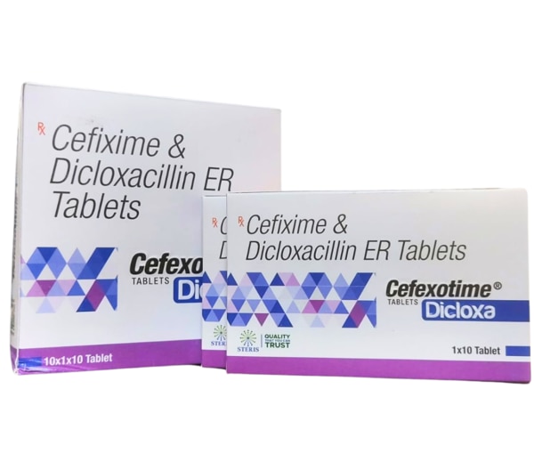 Cefixime 200mg, Dicloxacillin ER 500mg