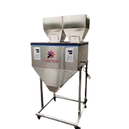 First Tech Packaging, Indore, we have an exclusive range of best quality at low-cost Semi Automatic Double-Head Weigh Filler for Granules Weighing & Filling [10gm - 1 Kg] with highest weighing accuracy.It is the best in segment and highly used in small scale industries to save their time from manual weighing process. Highest Accuracy in Weighing along with Compact Size and also provides ease in process to use in packaging line. 
