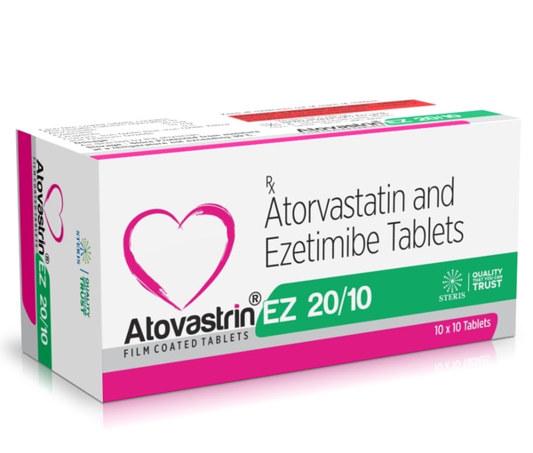 Atrovastatin Calcium 20mg, Ezetimibe IP 10mg