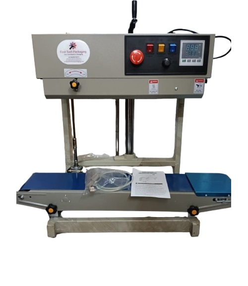 First Tech Packaging, Indore, We have an exclusive range of High-Quality at Low-Cost Continuous Band Sealer in M.S. Body for 5 Kg Capacity Pouch Sealing.Highly recommended for 5 Kg Atta, Pulses, Sugar and Similar Products manual Pouch Packaging.
