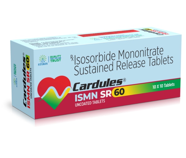 CARDULES ISMN SR 60 delivers Isosorbide Mononitrate IP 60mg in a sustained-release tablet form, designed for long-term prevention of angina in patients with coronary artery disease. Produced by Steris Healthcare Pvt Ltd, this formulation ensures steady drug release over 12-24 hours, optimizing cardiovascular protection with once-daily dosing convenience. It supports heart health by enhancing blood flow without the peaks and troughs of immediate-release options.
Product Overview
CARDULES ISMN SR 60 contains Isosorbide Mononitrate IP 60mg per sustained-release tablet, a pure nitrate metabolite that bypasses first-pass liver metabolism for consistent bioavailability. The SR technology employs a polymer matrix to gradually liberate the active ingredient, maintaining therapeutic plasma levels throughout the day and minimizing tolerance development associated with frequent dosing. Available in strips of 10 tablets, it features a film-coated exterior for easy swallowing and gastro-resistant properties to protect against stomach acid degradation.
This higher 60mg strength suits patients requiring intensified prophylaxis after initial titration from lower doses like 30mg or 40mg. It integrates seamlessly into comprehensive cardiac regimens alongside beta-blockers, statins, or aspirin, under cardiologist supervision. Quality manufacturing adheres to IP standards, ensuring purity above 99% with low impurity profiles for safety in chronic use.
Key Uses
CARDULES ISMN SR 60 primarily prevents chronic stable angina pectoris by dilating coronary arteries and reducing myocardial oxygen demand during exertion. Patients experience fewer episodes of chest tightness, pressure, or discomfort triggered by physical activity, stress, or cold exposure.
It manages coronary artery disease (CAD) by improving collateral circulation and easing ischemia in narrowed vessels. Often prescribed post-angioplasty or alongside lifestyle modifications, it stabilizes symptoms for enhanced daily functioning.
Additionally, it supports adjunctive therapy in congestive heart failure or post-myocardial infarction recovery, where vasodilation unloads the heart. Not for acute attacks—use sublingual nitroglycerin instead—but vital for long-term risk reduction.
Major Benefits
The sustained-release profile of CARDULES ISMN SR 60 provides 24-hour angina prevention with single morning dosing, improving adherence over multiple-daily regimens. This steady vasodilation lowers preload via venous pooling and afterload via arterial relaxation, cutting oxygen consumption by up to 20-30% during stress.
Patients report increased exercise tolerance, with treadmill tests showing delayed onset of ST-segment depression. Enhanced myocardial perfusion boosts energy levels, enabling return to work, hobbies, or family activities without fear of sudden symptoms.
Compared to shorter-acting nitrates, tolerance buildup is slower due to a nitrate-free interval built into once-daily use. Cost-effective at higher strengths, it reduces overall healthcare visits and hospitalization risks from unstable angina.
Benefit Mechanism Clinical Advantage
Angina Prevention Vasodilation reduces preload/afterload Fewer episodes, better quality of life
Exercise Capacity Improved coronary flow Extended activity duration by 50%+
Dosing Simplicity SR once daily 90% adherence rate vs. multiple doses
Heart Protection Lowers ischemia risk. Reduced MI recurrence
Potential Side Effects
Common effects include headache (orthostatic or throbbing), especially in the first week, resolving with hydration and dose acclimation—acetaminophen helps manage it. Dizziness, lightheadedness, or postural hypotension may occur; rise slowly from sitting.
Gastrointestinal upset like nausea or flushing affects 5-10% initially. Avoid alcohol or PDE5 inhibitors (e.g., sildenafil) to prevent severe hypotension.
Rarely, reflex tachycardia, rash, or methemoglobinemia arises; monitor liver enzymes in prolonged use. Contraindicated in severe anemia, glaucoma, or recent PDE5 intake—discontinue if allergic reactions appear.
Dosage Guidelines
Initiate at 30-40mg daily, titrating to 60mg once in the morning on an empty stomach for optimal absorption. Swallow whole; do not crush. A 10-12 hour nitrate-free window (nighttime) prevents tolerance.
Adjust for renal/hepatic impairment; max 120mg/day. Store below 25°C. Regular ECG and BP checks ensure efficacy.
Conclusion
CARDULES ISMN SR 60 stands as a cornerstone in angina prophylaxis, empowering CAD patients with reliable, sustained vascular relief from Steris Healthcare. Consistent use alongside diet, exercise, and smoking cessation maximizes outcomes, but cardiologist oversight remains essential for safety