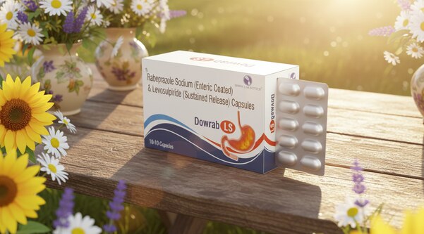 Dowrab LS Capsules are widely prescribed for the management of acid-related gastrointestinal disorders and conditions associated with impaired gastric motility. The Rabeprazole component works by inhibiting the proton pump in the stomach lining, thereby reducing excessive acid secretion and protecting the stomach and esophagus from acid damage. This makes the medicine highly effective in treating gastroesophageal reflux disease (GERD), chronic heartburn, acid reflux, and erosive esophagitis.Levosulpiride, a sustained-release prokinetic agent, improves gastric emptying and enhances intestinal movement. It is particularly beneficial in conditions such as functional dyspepsia, bloating, nausea, early satiety, and post-meal fullness. Together, both ingredients provide comprehensive relief from symptoms like epigastric pain, regurgitation, indigestion, acidity, and discomfort caused by delayed digestion. Dowrab LS Capsules are also useful in the treatment and prevention of peptic ulcers and acid-induced gastritis, especially in patients requiring long-term acid suppression.