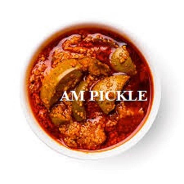 Mango Pickle is a classic Indian condiment made from carefully selected raw mangoes blended with aromatic spices and premium edible oil to deliver a bold, tangy, and spicy taste. Prepared using time-tested traditional methods, raw mango pieces are mixed with red chilli powder, mustard seeds, fenugreek, turmeric, salt, and curry leaves, then matured to allow the flavors to fully infuse. The result is a rich, mouth-watering pickle with a perfect balance of heat, sourness, and aroma.