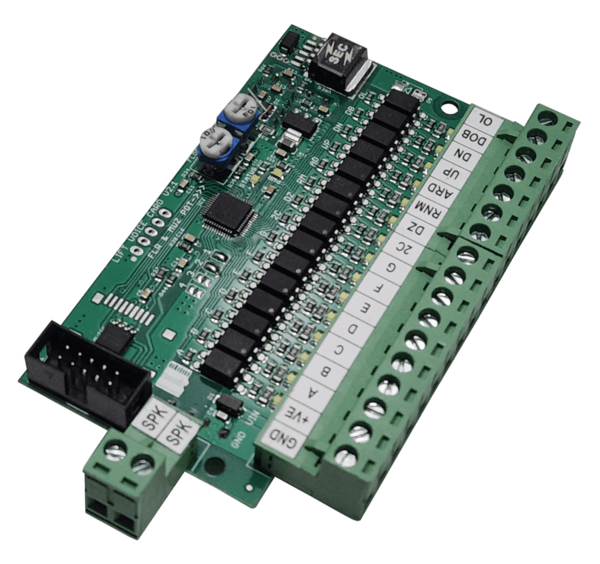 Introducing the Elevator Floor Voice Announcer Card: Designed to enhance elevator safety and user experience, our multipurpose voice announcer system is pre-loaded with a variety of customizable audio and music files. Ideal for elevators in commercial, residential, and industrial buildings, the card provides clear, automated voice instructions for different operational states, such as lift movement, emergency conditions, and user prompts.Custom Announcements: Whether it’s welcoming guests to your specific building or guiding passengers during emergencies, this system ensures clear communication across various languages, making it accessible for all.Key Features :-Advanced Audio Technology: Our announcer card uses cutting-edge technology for superior sound quality and precise message delivery.Volume Control & Sound Customization: Easily adjustable controls for floor announcements and background music.User-Friendly Design: Intuitive controls and a compact, durable board for hassle-free installation and use.Plug-and-Play Design: Features pluggable connectors, allowing for easy installation and quick replacements, minimizing downtime.Optocoupler-Isolated Inputs: Protects the system from electrical noise, ensuring reliable operation.Wide Voltage Range: Compatible with a wide range of power inputs (12V to 30V DC), providing flexibility for different elevator systems.SpecificationsOperating Voltage: 12V – 30V DCPluggable Connector for easy replacementAccurate dimension & Compact DesignSturdy nature & user-friendly controlsEach input is isolated via optocouplerMultilingual Announcement Options“Please Close the Door” – Available in multiple languages, including English, Hindi, Marathi, and Telugu.“Lift is Overloaded” – Ensures passenger safety by notifying when the elevator is overloaded.“Emergency Alerts” – Crucial messages during power failures, emergency stops, or system faults.“Power Failure Alerts” – Alerts passengers during ARD (Automatic Rescue Device) activation.Customizable Messages: Welcome, goodbye, and other building-specific announcements can be personalized to enhance the user experience.Custom Voice – Tailor-Made SolutionsNeed personalized announcements for your elevator system? We offer fully customizable voice and sound notifications to suit your specific building or brand requirements. Whether it’s a special greeting or important operational alerts, we’ve got you covered.