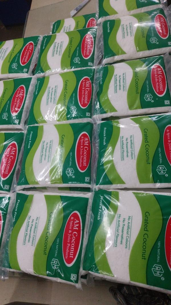 Frozen Fresh Grated Coconut is produced from carefully selected mature coconuts that are hygienically deshelled, peeled, and finely grated under strict food-grade conditions. Immediately after grating, the coconut is rapidly frozen to preserve its natural aroma, rich taste, moisture, and nutritional value without adding any preservatives, colors, or additives.