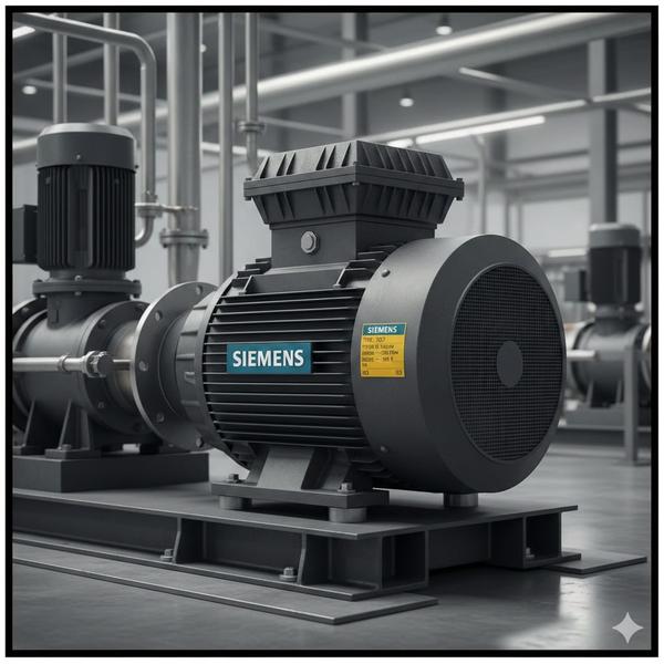 The Siemens 270hp (approx. 200 kW) motor is a heavy-duty industrial workhorse designed for high-speed applications. Because it is a 2-pole motor, it operates at a high synchronous speed, typically around 3000 RPM (at 50Hz) or 3600 RPM (at 60Hz).Key Characteristics
​High Speed: Being a 2-pole motor, it is ideal for machines that require high velocity rather than high starting torque, such as centrifugal pumps, fans, blowers, and compressors.
​Foot Mounting (B3): This is the most common mounting style where the motor sits on a flat surface. For a motor of this size (270hp), the feet are built into a rugged cast iron body to handle significant vibrations.
​Cooling (IC411): It uses an external fan mounted on the non-drive end that blows air over the cooling ribs of the motor frame.
​Protection: The IP55 rating means it is protected against dust and water splashes, making it suitable for harsh industrial environments.