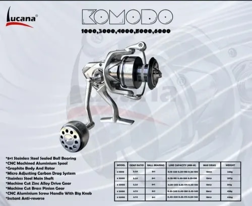 LUCANA KOMODO 4000 SPINNING REEL product image