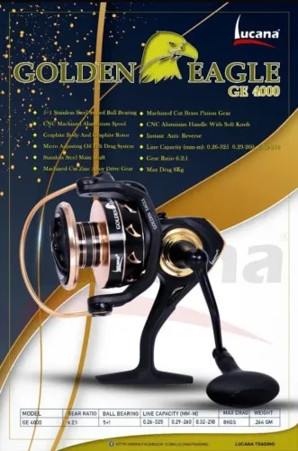 LUCANA 4000 GOLDEN EAGLE SPINNING REEL  product image
