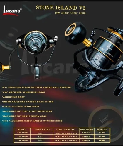 LUCANA STONE ISLAND V2 5000 SPINNIG REEL  product image