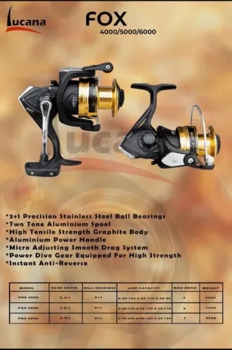 LUCANA FOX 5000 SPINNING REEL  product image