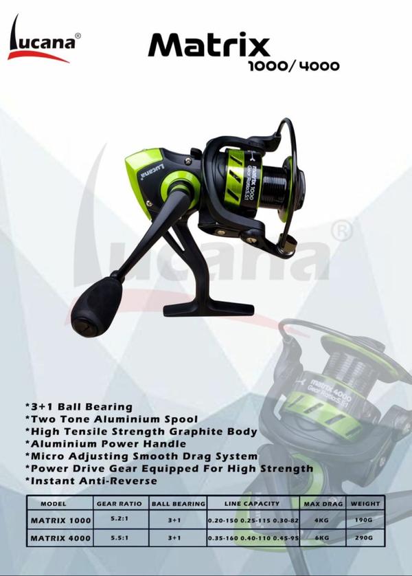 LUCANA MATRIX 4000 SPINNING REEL  product image