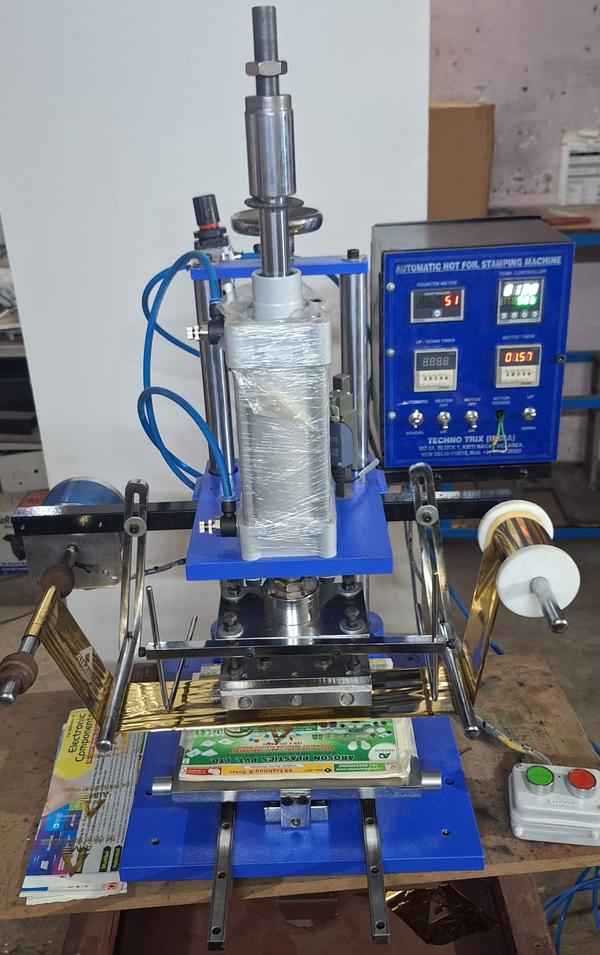 Automatic hot foil stamping machine.