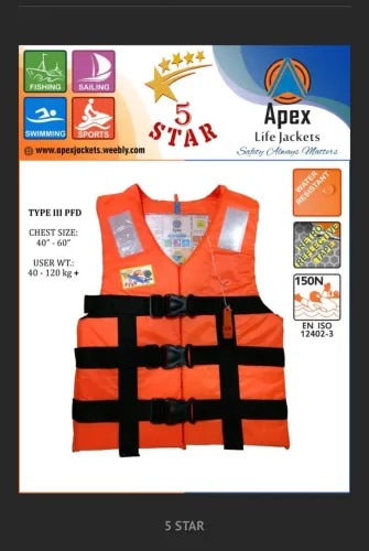 APEX 5 STAR LIFE SWIMMING JACKET  product image