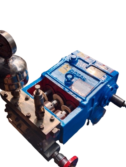 High Pressure Triplex Reciprocating Plunger Pumps - OHT 3300/45By OCEAN PUMPS Ocean Pumps offers robust and efficient High Pressure Triplex Reciprocating Plunger Pumps designed to deliver reliable performance under demanding industrial conditions. These pumps are engineered with precision components to ensure high pressure output, consistent flow, and long service life, making them ideal for continuous-duty applications.Manufactured using heavy-duty cast iron or alloy steel crankcases, Ocean Pumps’ triplex plunger pumps feature three-plunger positive displacement design that minimizes pulsation and enhances operational stability. The hardened plungers, high-quality seals, and corrosion-resistant valves ensure excellent wear resistance and low maintenance requirements.These pumps are capable of handling water and compatible non-abrasive fluids at very high pressures, making them suitable for applications such as industrial cleaning, hydro testing, reverse osmosis systems, descaling, pressure washing, and process industries. Their compact design, high volumetric efficiency, and smooth operation provide superior performance even in harsh environments.Ocean Pumps’ High Pressure Triplex Reciprocating Plunger Pumps are available in various pressure ratings, flow capacities, and drive options to meet specific customer requirements, ensuring reliability, safety, and energy efficiency across diverse industrial sectors.If you want, I can also provide:Short SEO-friendly versionTechnical specification formatApplication-based descriptionBrochure or product listing contentJust tell me 👍