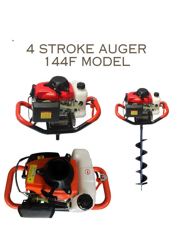 Equipped with a single‑cylinder, air‑cooled 4‑stroke 144F petrol engine with recoil start, which offers higher torque, lower vibration and less smoke compared to 2‑stroke 52 cc augers Works with multiple auger bits (typically 4–12 inch diameter) to dig straight, uniform holes for plantation, orchard pits, fencing poles and foundation work, saving time and labour for farmers and contractors