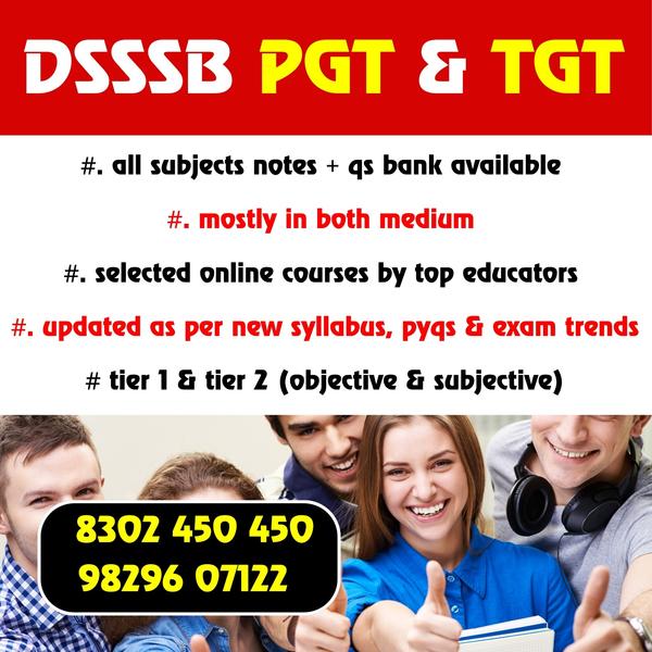 dsssb pgt tgt prt best on