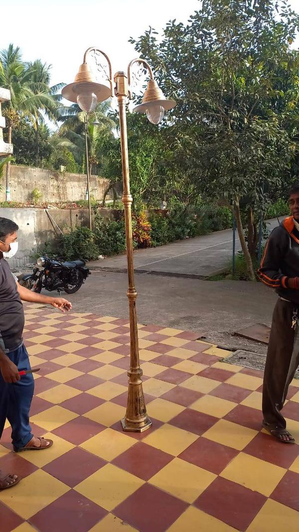 Decorative pole with decorative light with bracket 