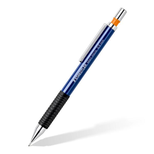 Staedtler Mars Micro 775 Mechanical Pencil With 0.9 mm LeadMechanical pencil for drawing and writingMetal clip, push-button and tipNon-slip rubber grip zoneISO colour coding for line widthEasy to refillEraser integrated in the push-buttonPocket-safe, due to retractabel lead tube