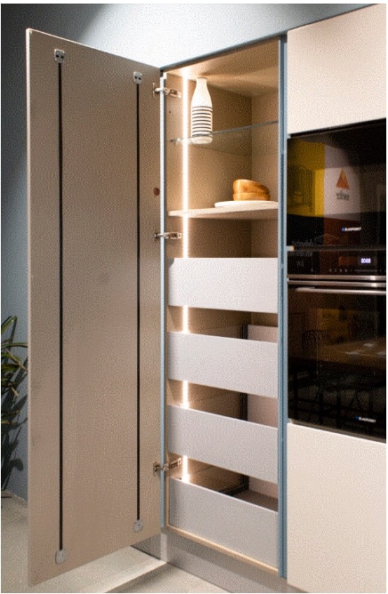 This tall unit is best solution for you your pantry needs which facilitates fetching and keeping stuff in the most comfort way
